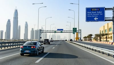 Dubai road toll service illustration